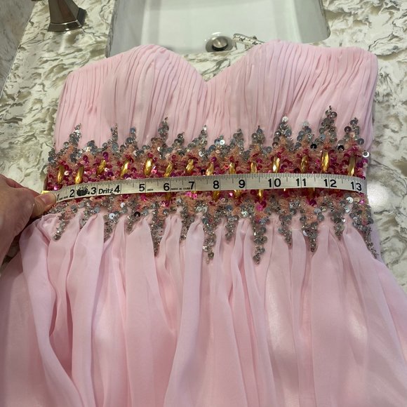 Pink Ombre Chiffon Dress - Picture 5 of 5